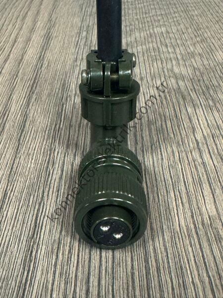 HZ CONNECTORS MS3108F 10SL-4S 2 Pin Metal Kasa 90° Açılı Kablo Tipi Dişi Askeri Konnektör