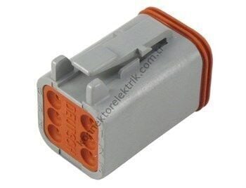 TE CONNECTIVITY DT06-6S 6 Pin Dişi Kontaklı Kablo Tipi Deutsch Konnektör