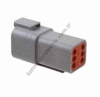 TE CONNECTIVITY DT04-6P 6 Pin Erkek Kontaklı Kablo Tipi Deutsch Konnektör