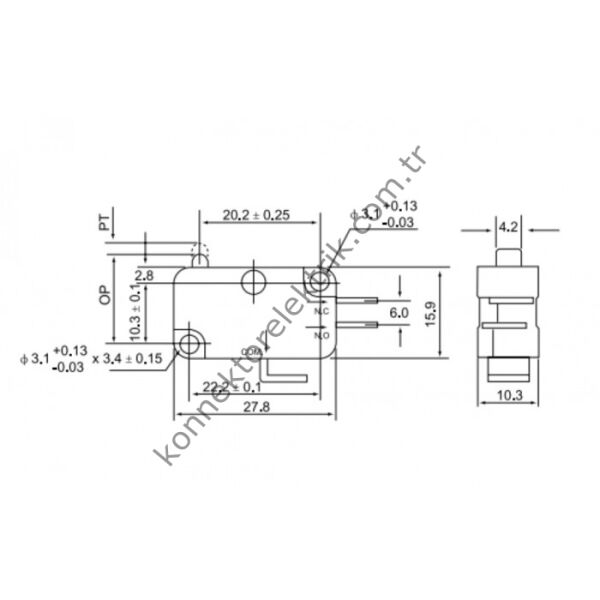 CNTD CMV16001C2 Serisi Mikro Limit Switch