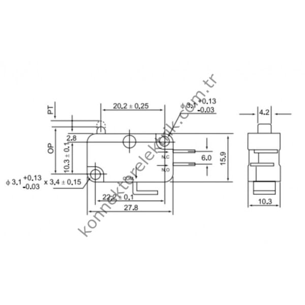 CNTD CMV16011C2 Serisi Mikro Limit Switch