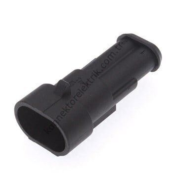 TE CONNECTIVITY Superseal 282104-1 2 Pin Erkek Kontaklı Kablo Tipi Konnektör