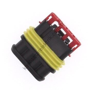 TE CONNECTIVITY Superseal 282088-1 4 Pin Dişi Kontaklı Kablo Tipi Konnektör