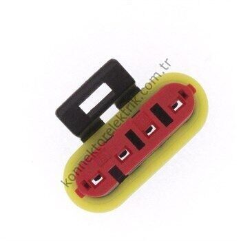 TE CONNECTIVITY Superseal 282088-1 4 Pin Dişi Kontaklı Kablo Tipi Konnektör