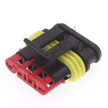 TE CONNECTIVITY Superseal 282088-1 4 Pin Dişi Kontaklı Kablo Tipi Konnektör