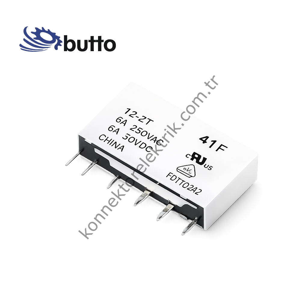 BUTTO 41F/012 PLC-012R 12V DC Slim Röle