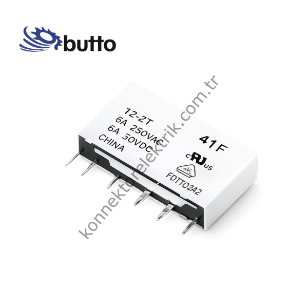 BUTTO 41F/012 PLC-012R 12V DC Slim Röle