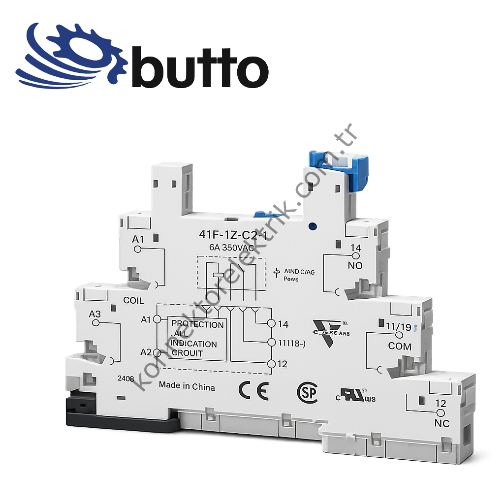 BUTTO 41F-1Z-C2-1-24 24V DC Slim Röle soketi