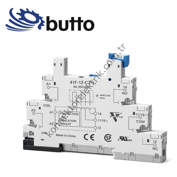 BUTTO 41F-1Z-C2-1-24 24V DC Slim Röle soketi