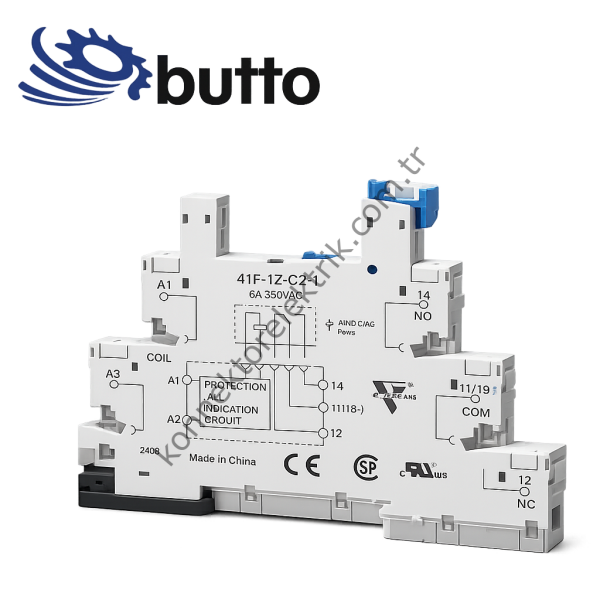 BUTTO 41F-1Z-C2-1-24 24V DC Slim Röle soketi