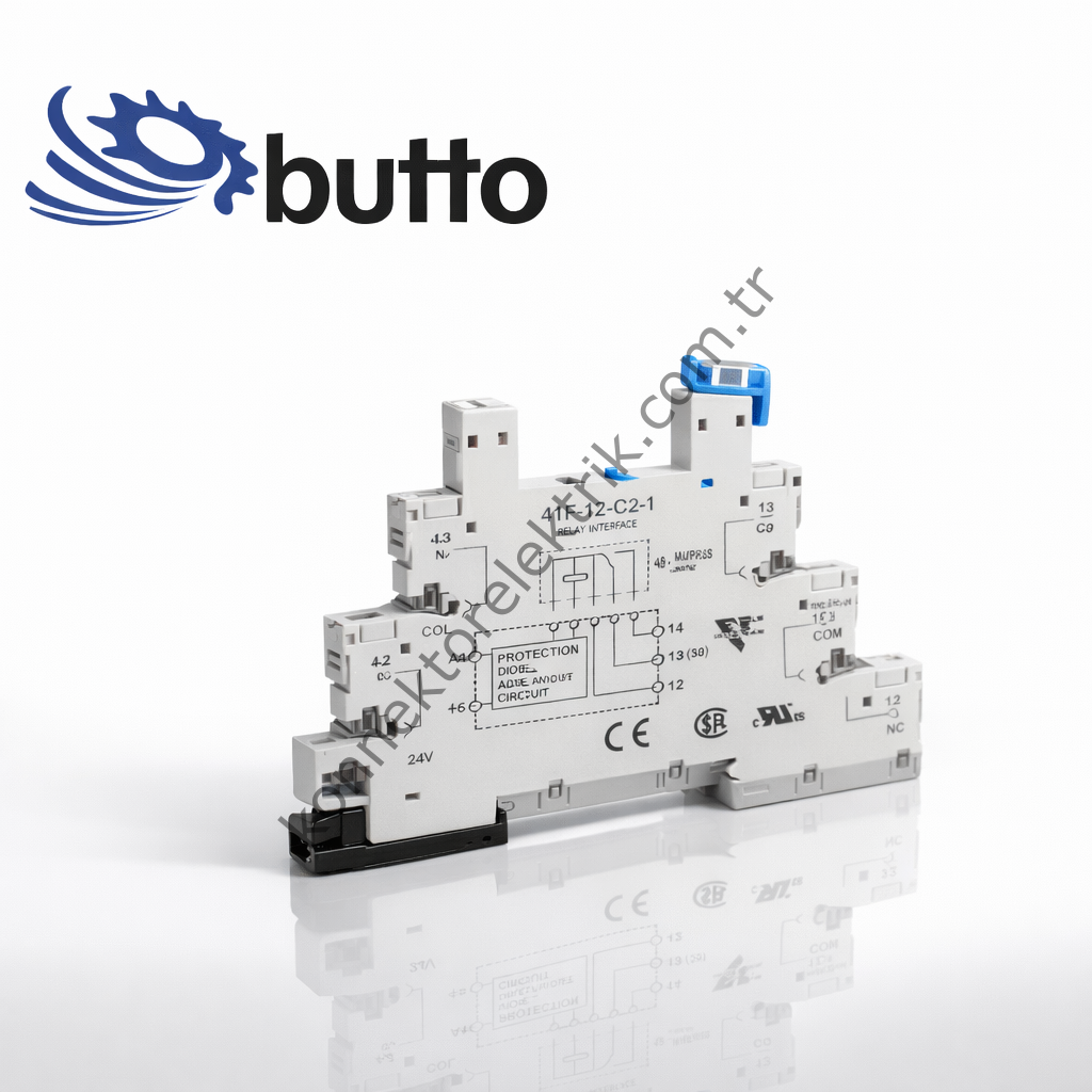 BUTTO 41F-1Z-C2-1-230 230V AC Slim Röle Soketi