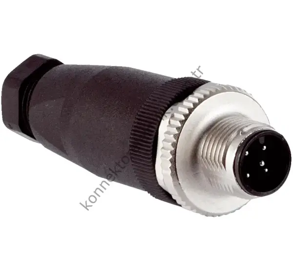 SELİ M12  5 Pin Erkek Kablo Tipi Seyyar Konnektör