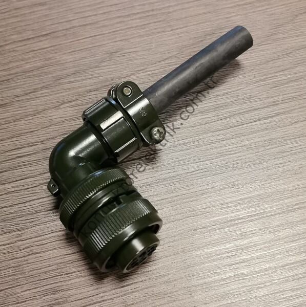 HZ CONNECTORS MS3108F 14S-6S 6 Pin Metal Kasa 90° Açılı Kablo Tipi Dişi Askeri Konnektör