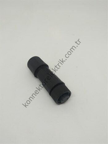 HZ CONNECTORS M12AF02ML M12 2 Pin IP68 Metal Kasa Kablo Tipi Dişi Endüstriyel Konnektör