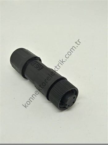 HZ CONNECTORS M12AF03ML M12 IP68 3 Pinli Metal Kasa Kablo Tipi Dişi Endüstriyel Konnektör