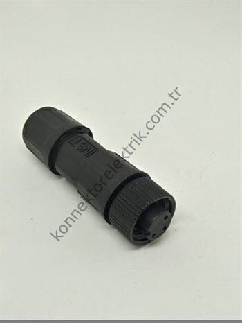 HZ CONNECTORS M12AF03ML M12 3 Pin IP68 Metal Kasa Kablo Tipi Dişi Endüstriyel Konnektör