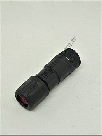 HZ CONNECTORS M12AF03ML M12 IP68 3 Pinli Metal Kasa Kablo Tipi Dişi Endüstriyel Konnektör