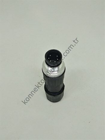 HZ CONNECTORS M12AF06ML M12 IP68 6 Pinli Metal Kasa Kablo Tipi Dişi Endüstriyel Konnektör