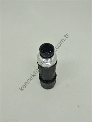 HZ CONNECTORS M12AF06ML M12 6 Pin IP68 Metal Kasa Kablo Tipi Dişi Endüstriyel Konnektör