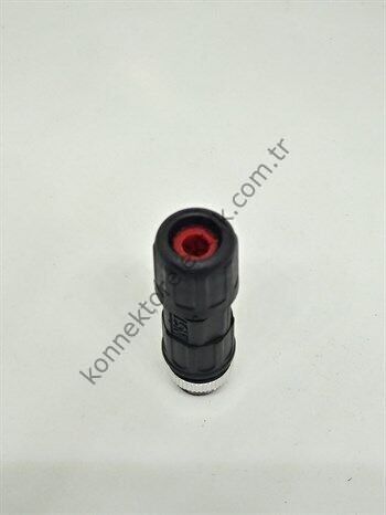 HZ CONNECTORS M12AF06ML M12 IP68 6 Pinli Metal Kasa Kablo Tipi Dişi Endüstriyel Konnektör