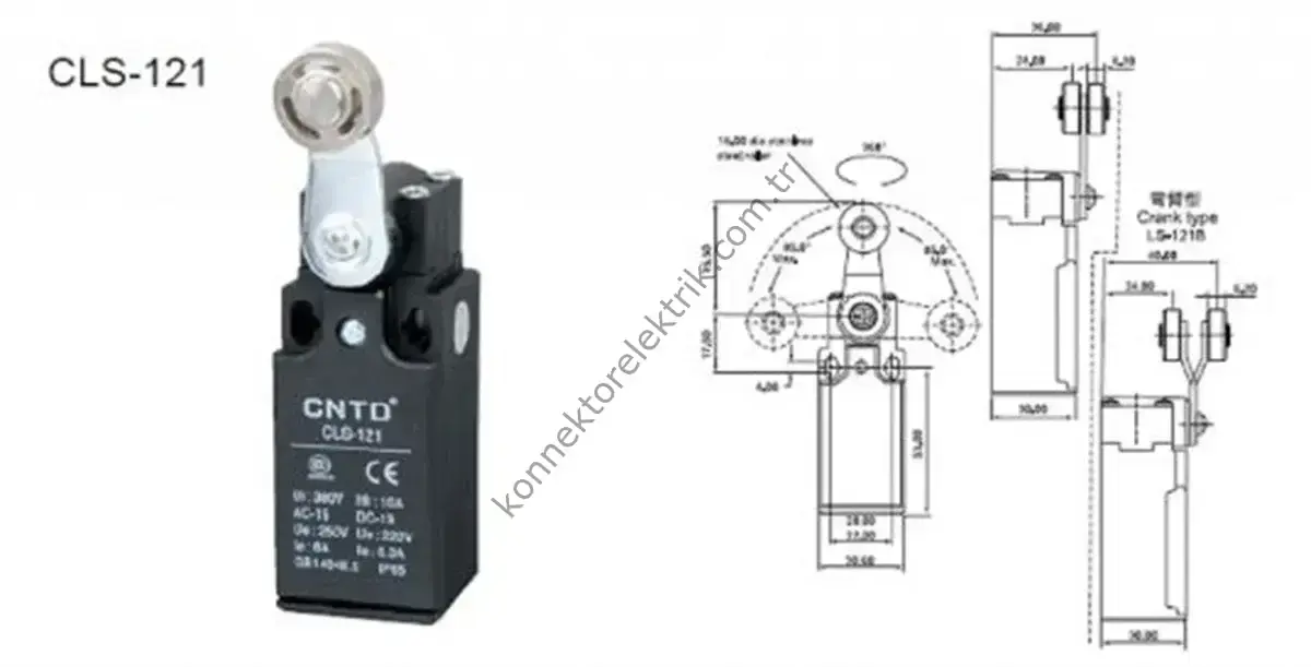 CNTD CLS-121 Serisi Plastik Gövde Limit Switch