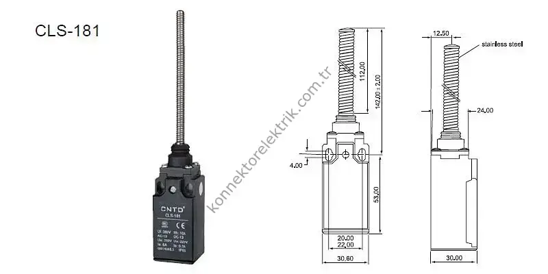 CNTD CLS-181 Serisi Plastik Gövde Limit Switch