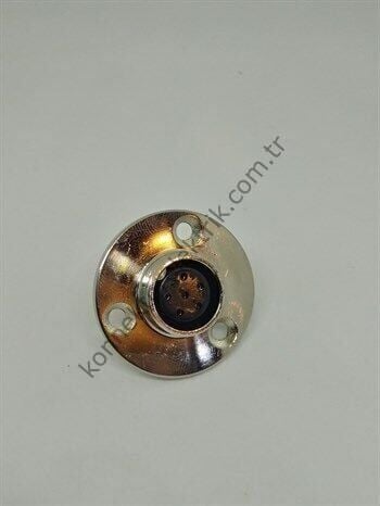 HZ CONNECTORS GX16 16MF-6E Yuvarlak Flanş 6 Pin Metal Kasa Panel Tipi Dişi Mike (Mayk) Konnektör