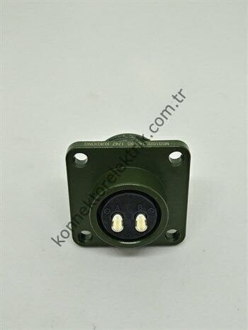 KUKDONG MS3102E 14S-9P 2 Pin Metal Kasa Panel Tipi Erkek Askeri Konnektör