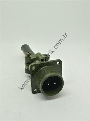 KUKDONG MS3100E 14S-9P 2 Pin Metal Kasa Karşıt Kablo Tipi Erkek Askeri Konnektör