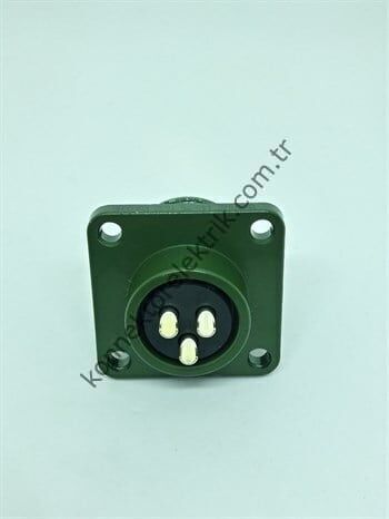 HZ CONNECTORS MS3102E 14S-7S 3 Pin Metal Kasa Panel Tipi Dişi Askeri Konnektör