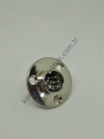 HZ CONNECTORS GX16 16M-7E Yuvarlak Flanş 7 Pin Metal Kasa Panel Tipi Erkek Mike (Mayk) Konnektör
