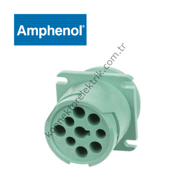 AMPHENOL AHD10-9-1939P80 9 PİNLİ PANEL TİPİ ERKEK KONNEKTÖR