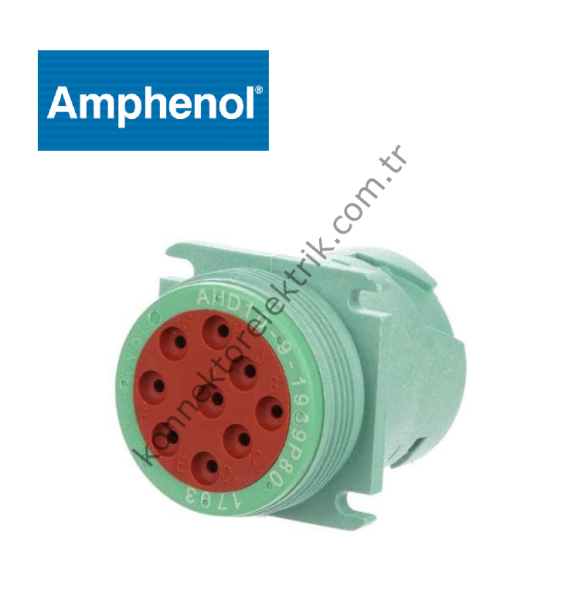 AMPHENOL AHD10-9-1939P80 9 PİNLİ PANEL TİPİ ERKEK KONNEKTÖR