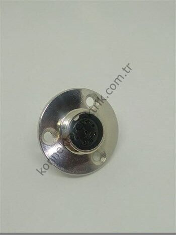 HZ CONNECTORS 16MF-8E Yuvarlak Flanş 8 Pinli Metal Kasa Panel Tipi Dişi Konnektör