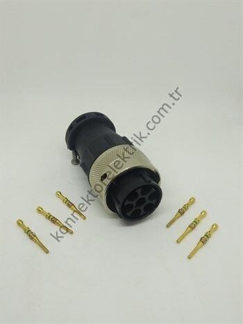 ITT CANNON TR1807PMS1NB 7 Pin Metal Kasa Kablo Tipi Erkek Konnektör