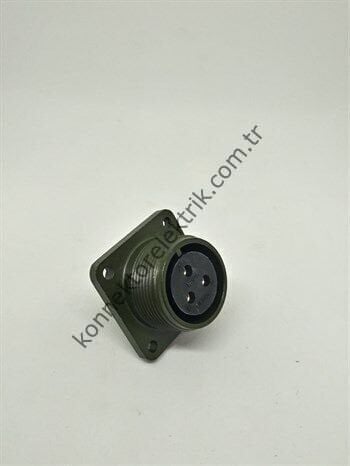 KUKDONG MS3102E 16S-5S 3 Pin Metal Kasa Panel Tipi Dişi Askeri Konnektör