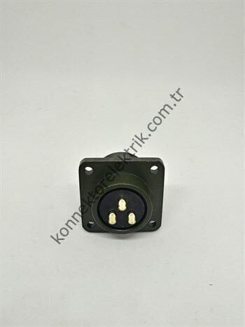 KUKDONG MS3102E 16S-5S 3 Pin Metal Kasa Panel Tipi Dişi Askeri Konnektör
