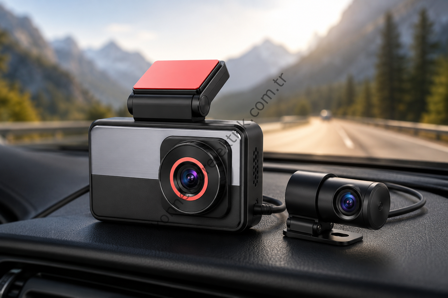 EXPOTECH EX-CR57-4G100 2K QHD Araç İçi DVR Kamera | 4G SIM Kart Destekli Ön ve Arka Araç Kamerası