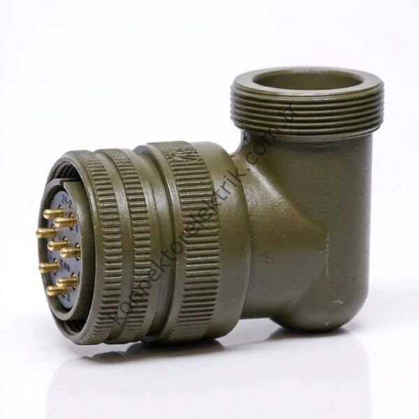 HZ CONNECTORS  MS3108F 16S-01P 8 Pin 90° Açılı Kablo Tipi Erkek Askeri Konnektör