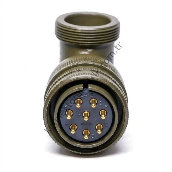 HZ CONNECTORS  MS3108F 16S-01P 8 Pin 90° Açılı Kablo Tipi Erkek Askeri Konnektör