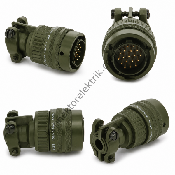 AMPHENOL PT06E-14-19P 19 Pin Metal Kasa Bayonet Kablo Tipi Erkek Askeri Konnektör