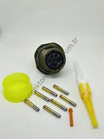 D38999/24WE6SB Jum Nut Receptacle Panel Tipi Dişi Konnektör