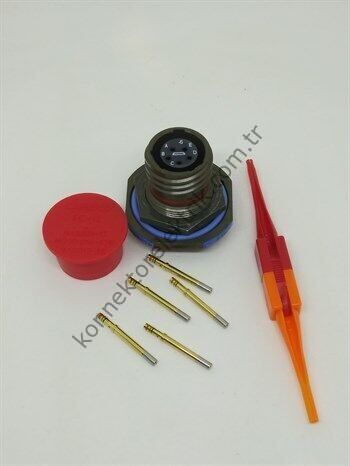 AMPHENOL D38999/24WB5SN (MIL-DTL) 5 Pin Panel Tipi Dişi Askeri Konnektör