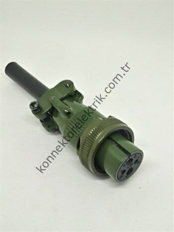 KUKDONG MS3106F 16-9S 4 Pin (2+2) Metal Kasa Kablo Tipi Dişi Askeri Konnektör