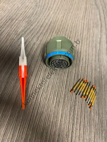 AMPHENOL D38999/26WD18SN (MIL-DTL) 18 Pin Kablo Tipi Dişi Askeri Konnektör