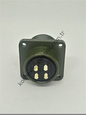 KUKDONG MS3102E 18-4P 4 Pin Metal Kasa Panel Tipi Erkek Askeri Konnektör