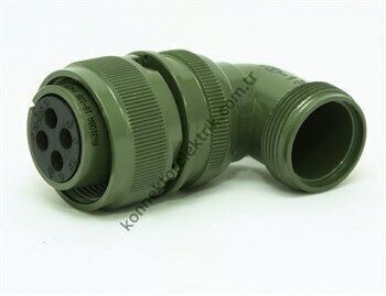 HZ CONNECTORS MS3108F 18-10S 4 Pin Metal Kasa 90° Açılı Kablo Tipi Dişi Askeri Konnektör