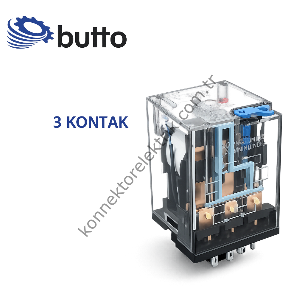 BUTTO 10FT-2PL/220AC (60.12-220AC) 3x10A Ledli-Test Butonlu 220V AC