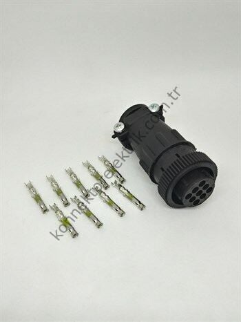 TE CONNECTIVITY 206708-1 9 Pinli Metal Kasa Kablo Tipi Dişi Konnektör