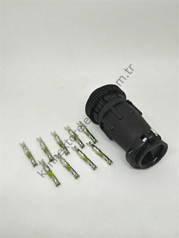 TE CONNECTIVITY 206708-1 9 Pinli Metal Kasa Kablo Tipi Dişi Konnektör